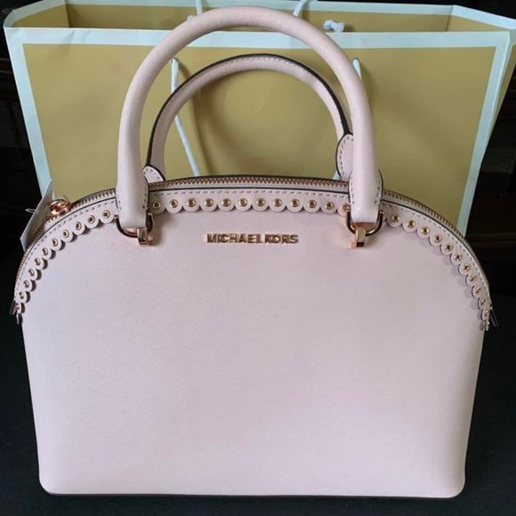 Michael Kors Women’s Rose Gold Pink Large Dome Satchel Brand New - Picture 16 of 16